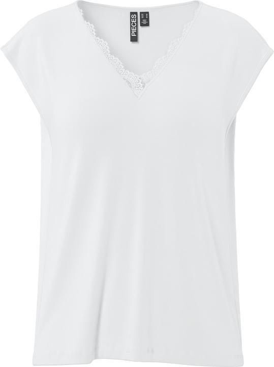 Pieces Pckamala Lace V-Neck Tee Jrs Noos Bc
