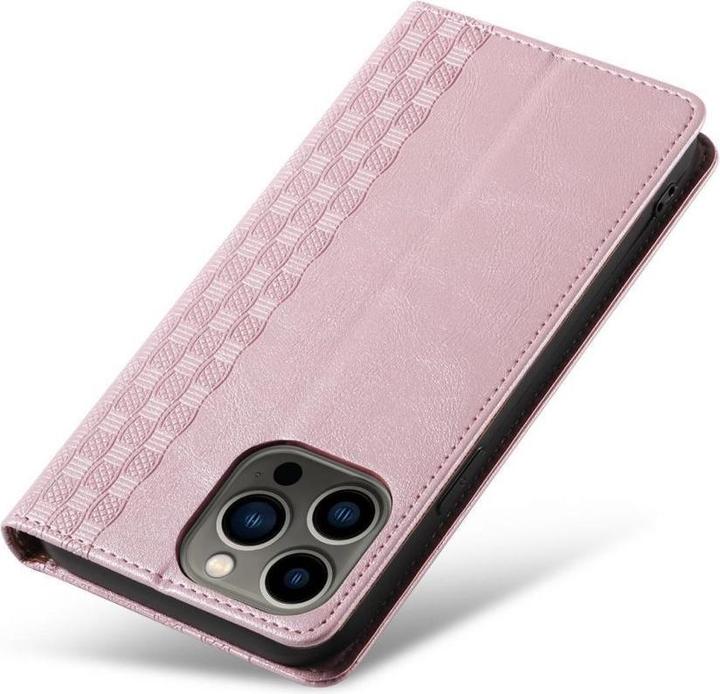 Produktbild Hurtel Magnetband-Hülle für Samsung Galaxy S23+ Flip Wallet Mini Lanyard Stand Pink (Samsung Galaxy S23+)