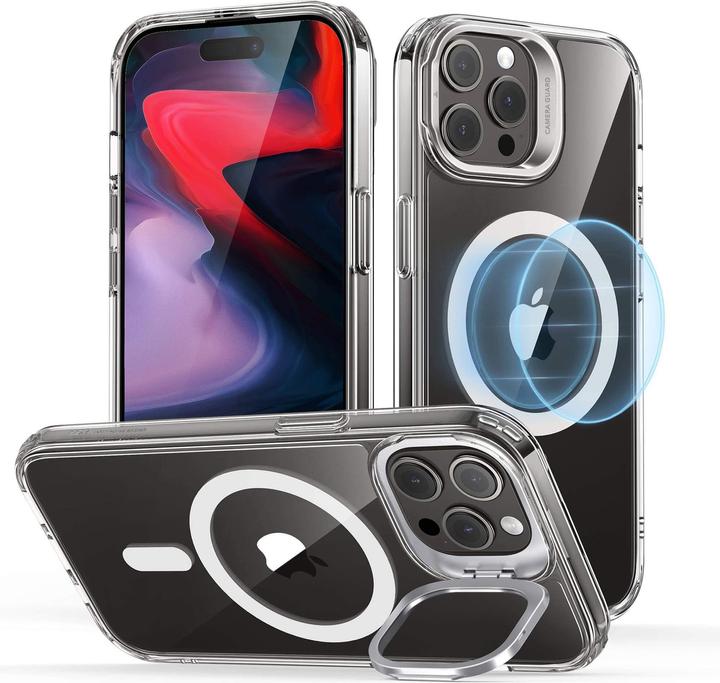 Actual product image ESR Classic Hybrid HaloLock Case with Stash Stand (Apple iPhone 15 Pro Max)