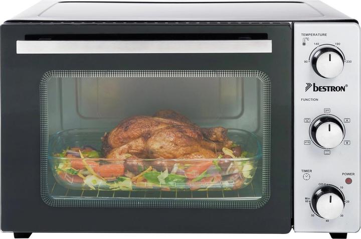 Actual product image Bestron Grill oven with rotating spit, pizza stone and convection function