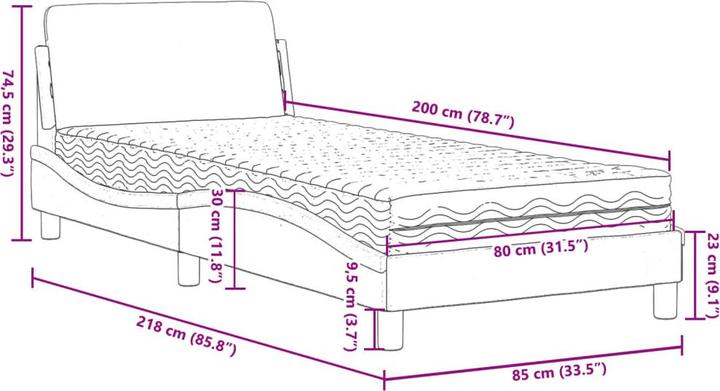 Actual product image VidaXL Khloe (80 x 200 cm)