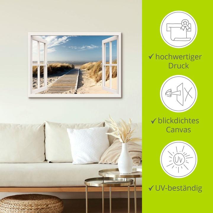 Produktbild Artland Nordseestrand auf Langeoog, weiss T5RQ (70 x 50 cm)