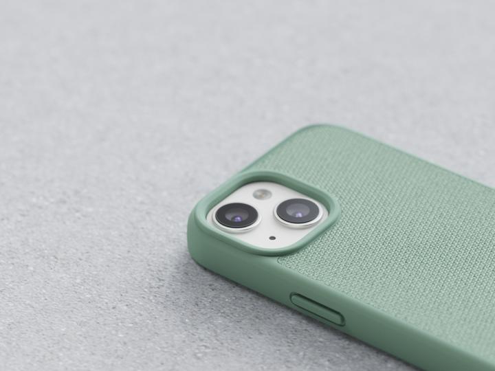 Image du produit Njord Étui rigide en tissu MagSafe Turquoise (Apple iPhone 15, Apple iPhone 13, Apple iPhone 14)