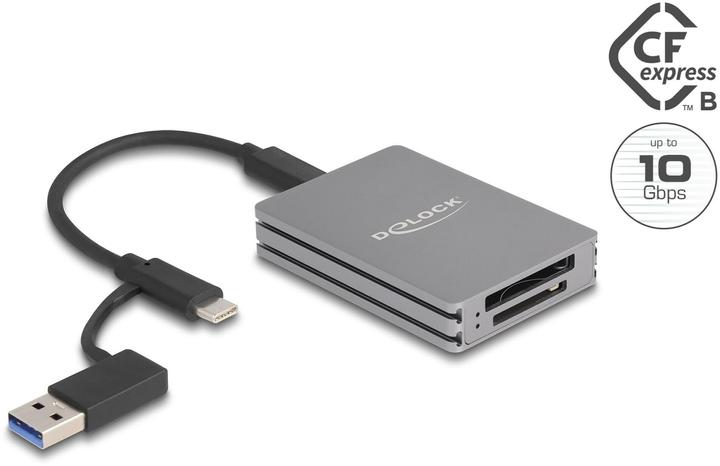 Delock Card reader for SD and CFexpress type B (USB 3.2 Gen 2, USB-C)