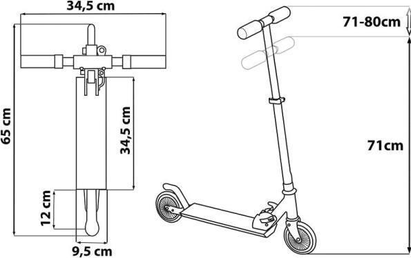Image du produit Siva Trottinette Star Wars 72-98 cm ABEC7