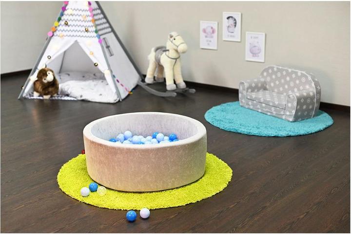 Actual product image Knorrtoys Ball pool soft - "Grey" - 300 balls soft blue/blue/transparent
