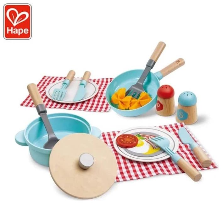 Actual product image Hape Little Chef Cook & Serving Set