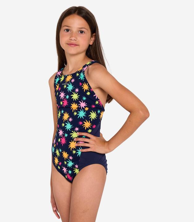 Produktbild Nabaiji Girls’ swimming 1-piece swimsuit - 500 Kamiye oaoa dark blue (6, 7, 8)