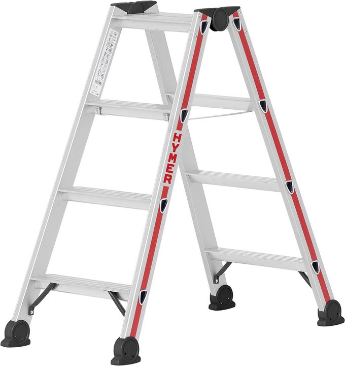 Produktbild Hymer-Leitern Stufenstehleiter beidseitig 2x4 (Stehleiter, 103 cm)