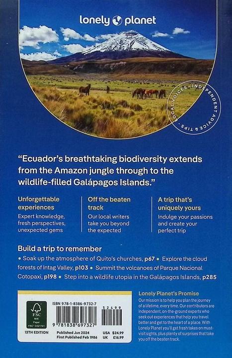 Produktbild Ecuador & the Galapagos Islands (Englisch, Mark Eveleigh, Alex Egerton, Trent Holden, Wendy Yanagihara, Marisa Paska, 2024)