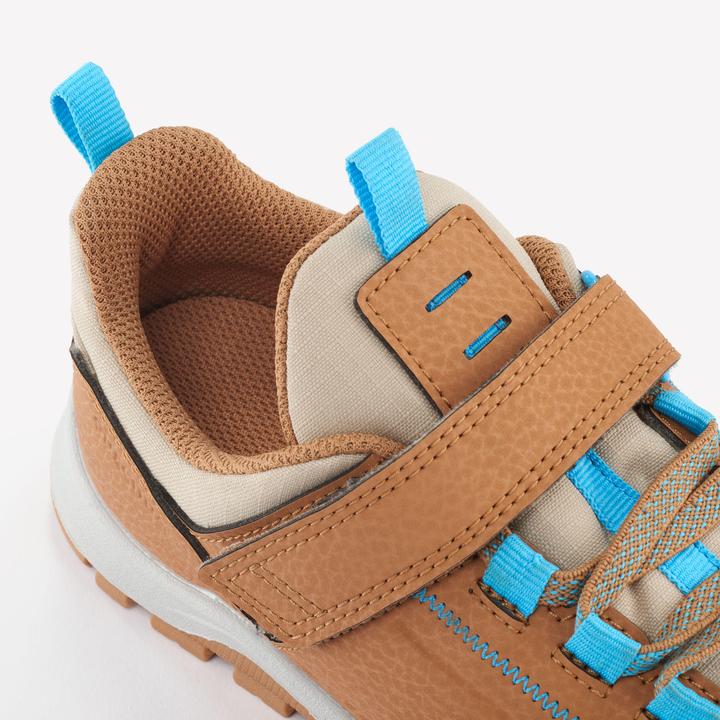 Immagine prodotto Quechua Scarpe da trekking per bambini taglia 28-34 basse con velcro - NH500 marrone/blu (28)