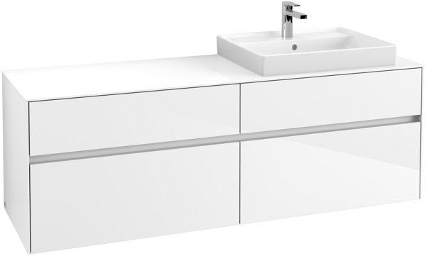Actual product image Villeroy & Boch Collaro washbasin cabinet with lighting, 1600x548x500 mm, 4 drawers, for washbas (167 x 62 x 57 cm)