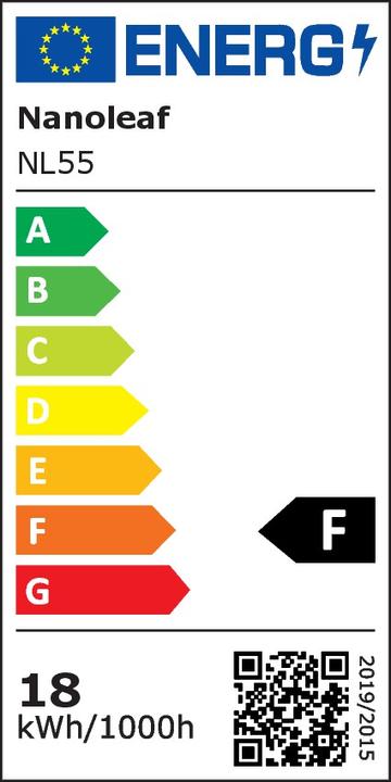 Label énergétique Nanoleaf Kit de démarrage pour bande lumineuse Essentials (Multicolore, Blanc chaud, 200 cm, Intérieur)