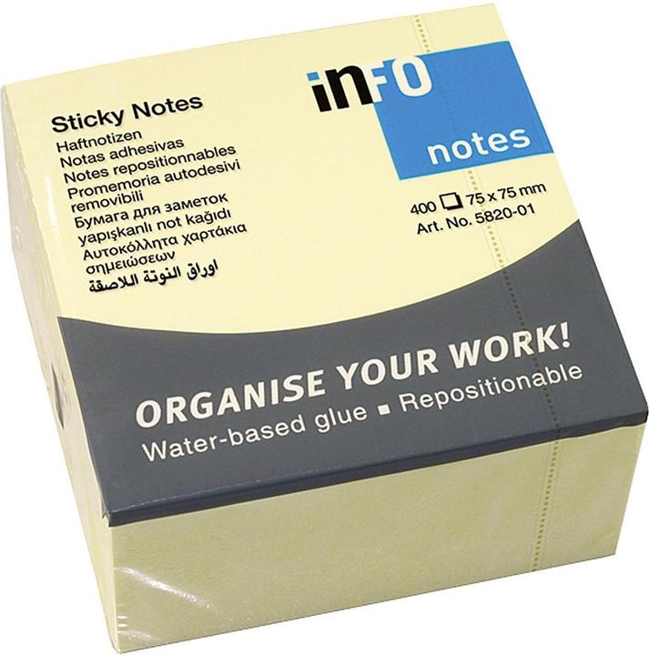 Notes d'information (75 x 75 mm)