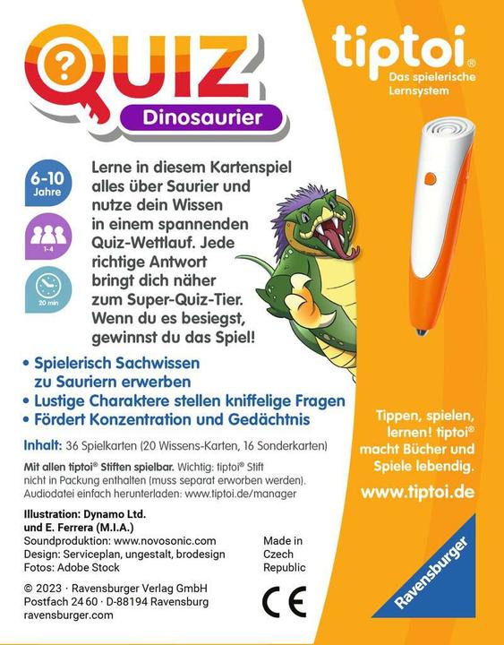 Produktbild tiptoi Quiz Dinosaurier (Deutsch)
