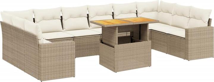 Image du produit VidaXL Meuble de jardin Canapé Salon de jardin Salon de jardin 11 pcs. Beige