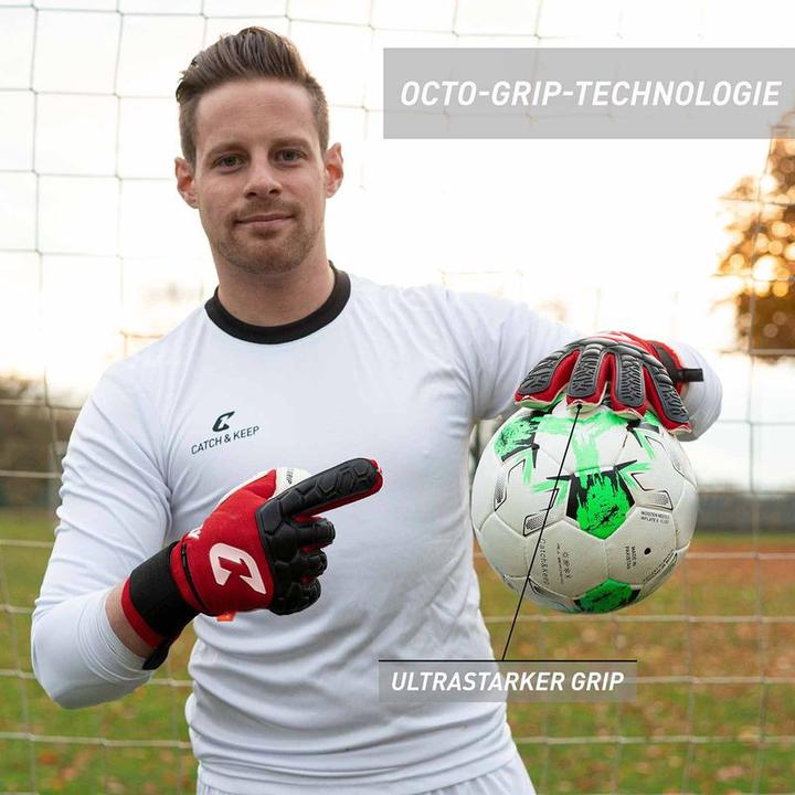 Immagine prodotto Catch & Keep Guanti da calcio Fly Protect Gr. 9 Rosso Guanti da portiere (9)