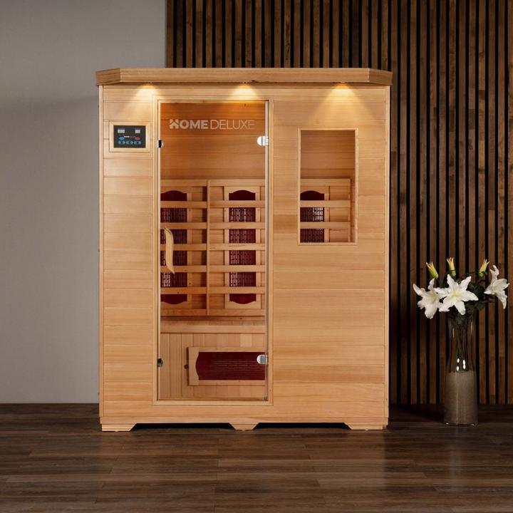 Produktbild Home Deluxe Infrarotkabine IKENNA L - 153x110cm für 3 Personen - Infarotkabine mit 2400 Watt