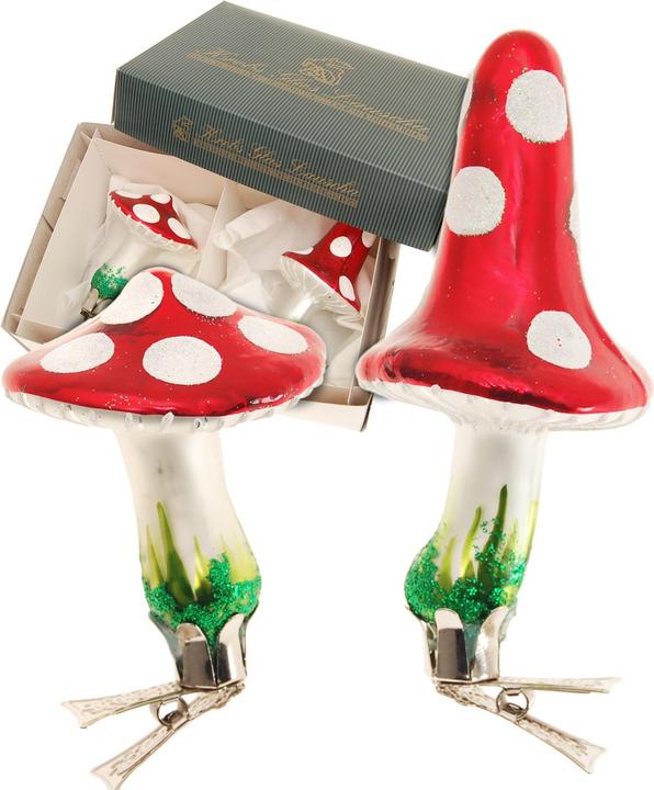 Krebs Glas Lauscha 2er Set Fliegenpilz (2 -teilig)