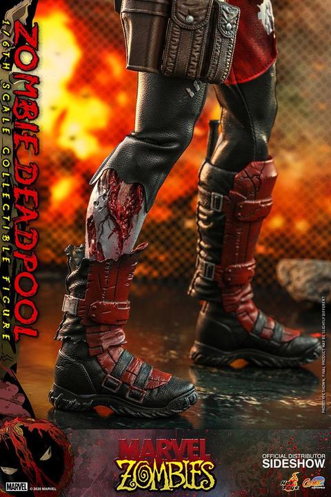Actual product image Hot Toys Marvel Zombies "Zombie Deadpool" Comic Masterpiece Action Figure