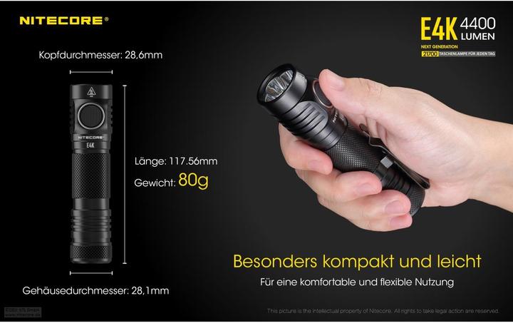 Image du produit Nitecore E4K - 4400 lumens (11.75 cm, 4400 lm)