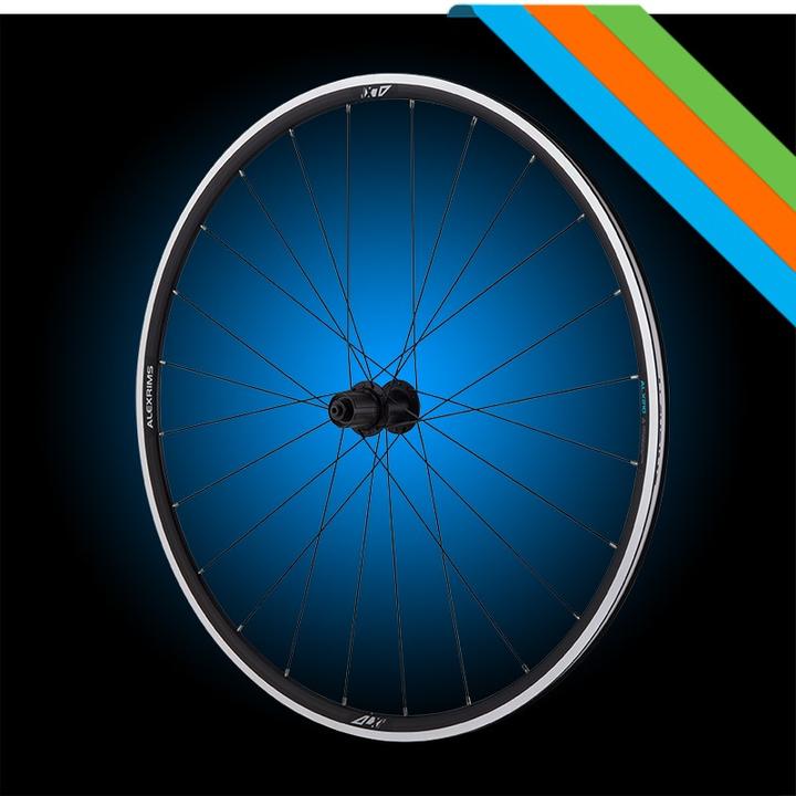 Alexrims Alx210, 700° C, 24 mm conus, Tubeless Ready, V-brakes, QR klem, gewicht 1922G (nieuw) (Wielset, 28")