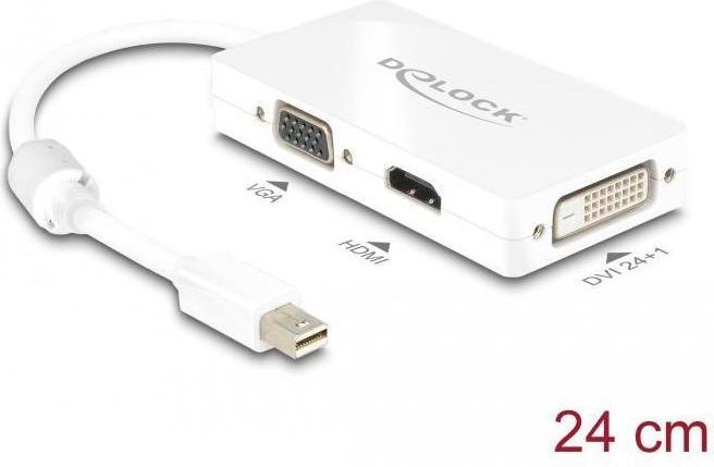 Actual product image Delock Mini Displayport 1.1 to (DVI, HDMI, VGA, 10 cm)