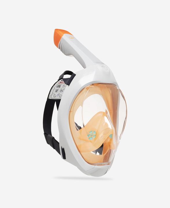 Produktbild Subea Schnorchelmaske Easybreath Damen/Herren - orange ohne Tasche TPE