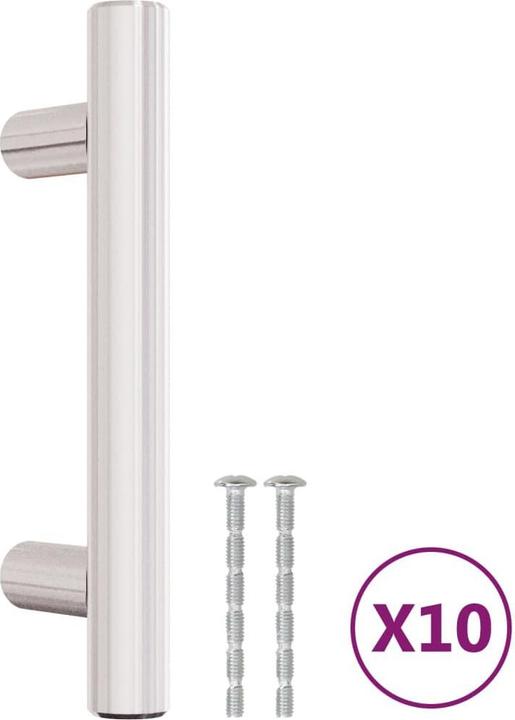 Immagine prodotto VidaXL Maniglie per mobili 10 pezzi argento 64 mm in acciaio inox, colore