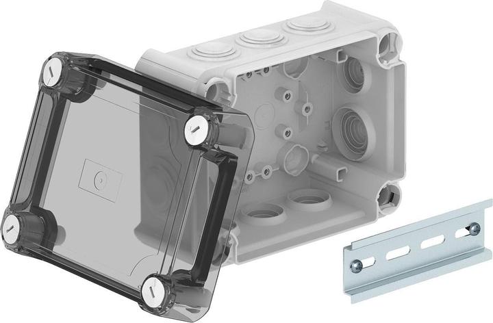 Actual product image OBO Bettermann OBO T 100 HD TR junction box with high transp. cover 150x116x83 light grey