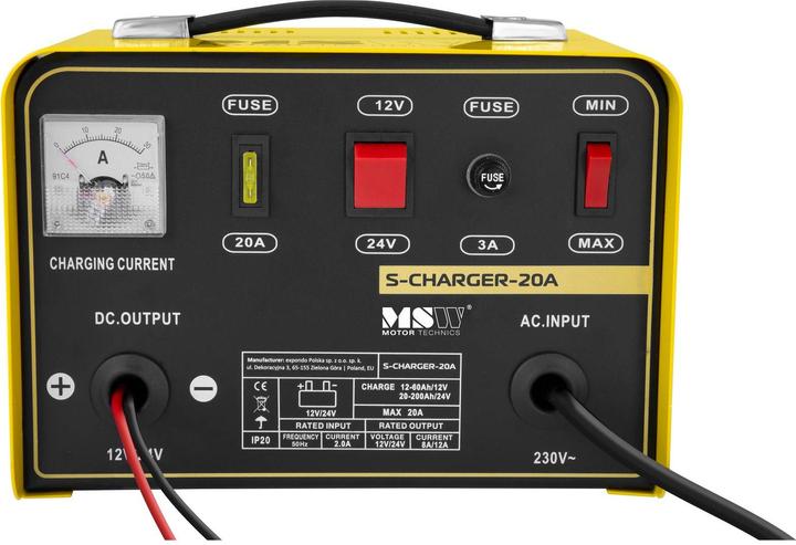 Produktbild MSW Autobatterie Ladegerät Kfz Pkw Ladegerät Batterie 12 24 V 8 12 A Auto (12V, 24V, 12 A)