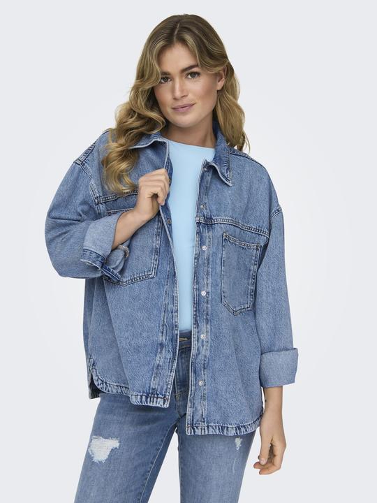 Actual product image Only Regular fit Shirt collar Cuffs with button Low-set shoulder Denim shirt Denim shirt (XL)