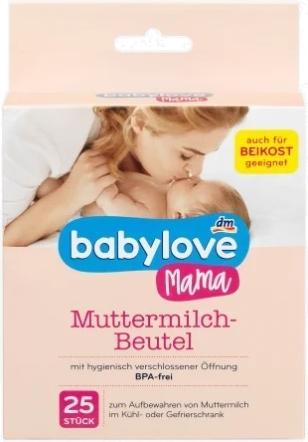 Actual product image dm babylove mama breast milk bag