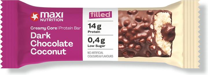 Actual product image Maxi Nutrition Creamy Core Bar Dark Coconut (Chocolate, Coconut, 1 pcs., 45 g)
