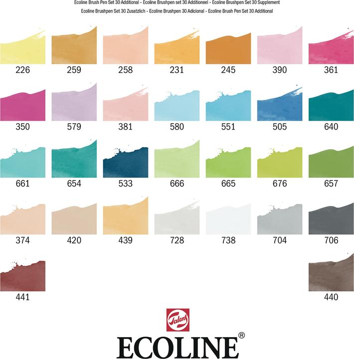 Actual product image Talens Ecoline Brush Pen Set (Multicolor, 30 x)