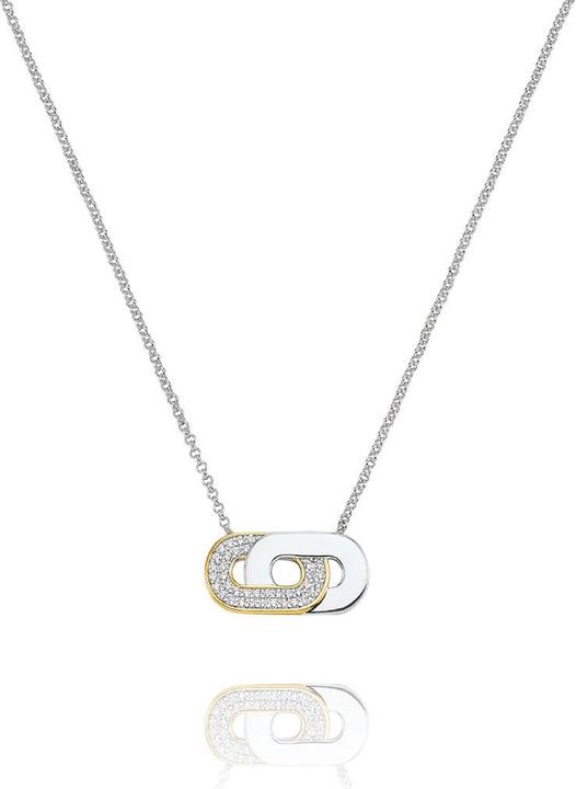 Charles Garnier Zweifarbige Halskette aus 925er Silber, Zirkonoxide von (Silber)