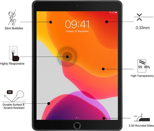 Produktbild Eiger Mountain Glass Clear Tablet (1 Stück, iPad 2019 (7. Gen))