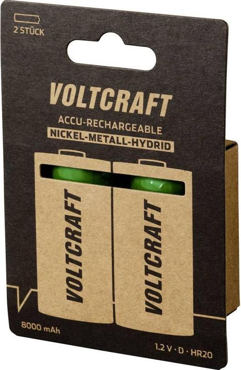 Image du produit Voltcraft VC-16026035 Mono (D)-Akku NiMH 8000 mAh 1.2 V 2 St. (2 pcs, 8000 mAh)