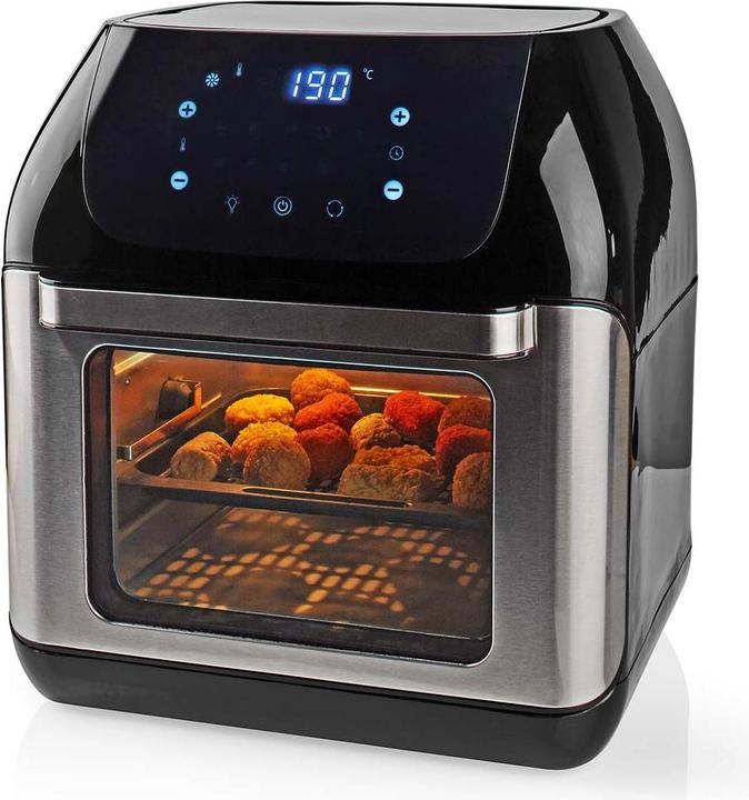 Actual product image Nedis Hot Air Fryer 12 l Timer: 60 min Digital Black (EU plug)