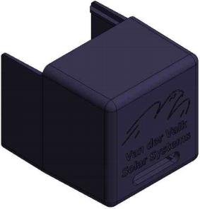 Actual product image Van der Valk Solar Systems End cap profile 739052 for Side++ profiles black plastic (Solar system mounting material)