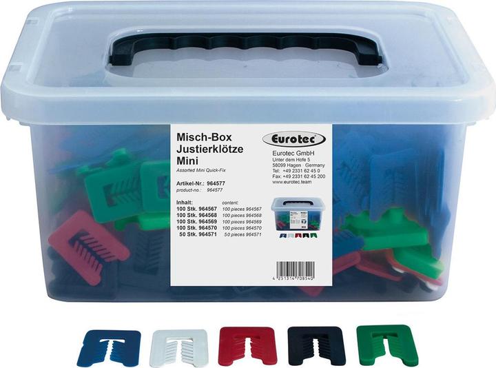 Eurotec Misch-Box Justierklötze Mini mit Schlitz (1 Stk.)