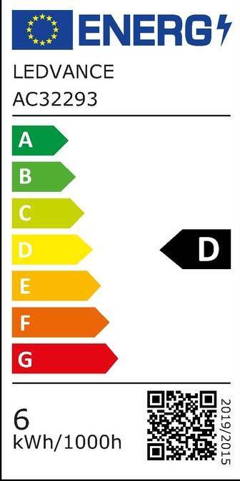 Energy Label Osram Star Classic B (E14, 6 W, 806 lm, 1 x, E)