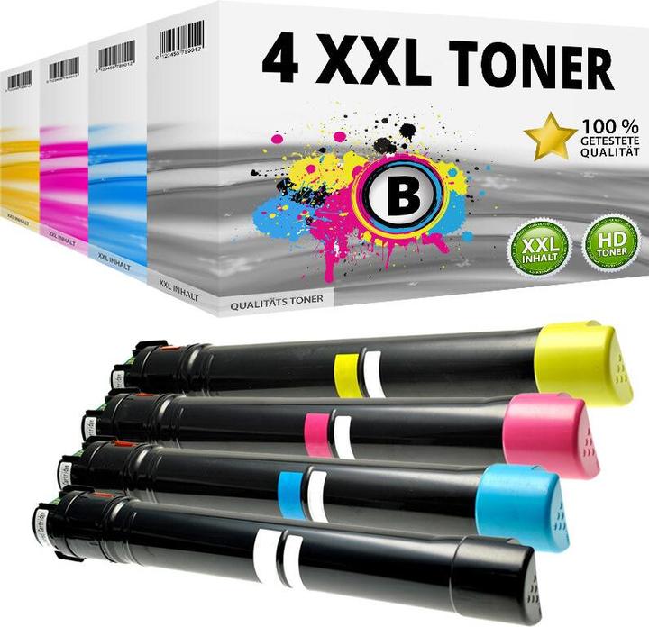 Actual product image Druckfuxx 4x XXL Toner für Xerox Phaser 7500 N 7500 DN 7500 DT 7500 DX 106R01439