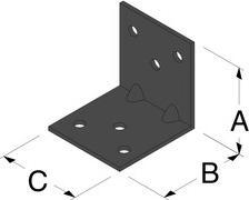 Produktbild Simpson Sst Simpson 10 Winkel 40x40x40 schwarz mit Schrauben (Winkelverbinder, 1 Stk.)