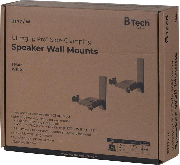 Produktbild b-tech Bt77 (1 Paar, Wandmontage, Schwenkbar)