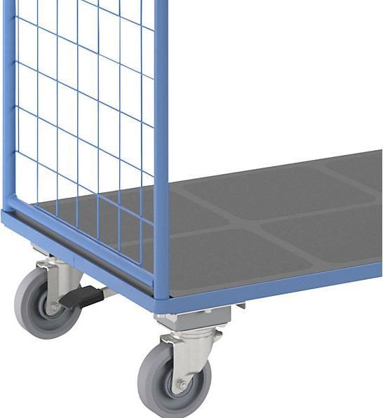 Image du produit eurokraft pro Chariot à tablettes à panneaux latéraux grillagés (500 kg)