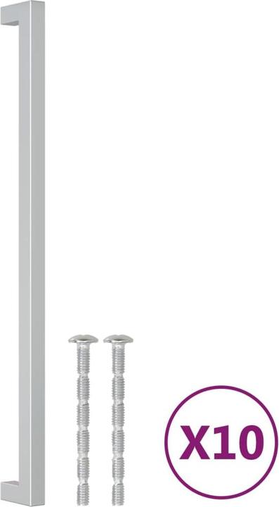 Image du produit VidaXL Poignées de meubles 10 pcs. argent 320 mm acier inoxydable,couleur
