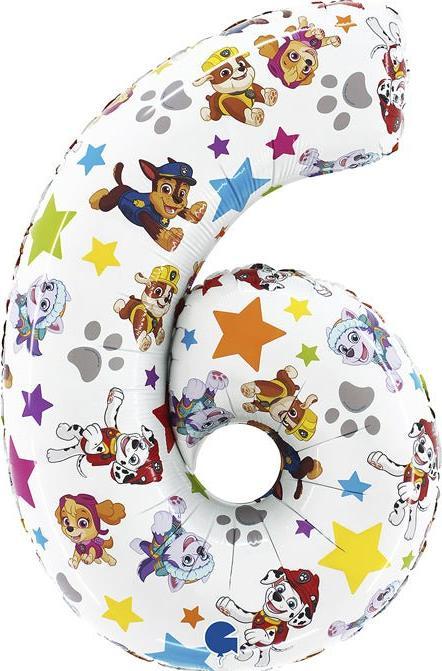 Produktbild Grabo Balloons XL Paw Patrol Zahlen 6 Ballon