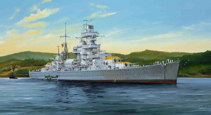 Actual product image Trumpeter German Cruiser Admiral Hipper 1941