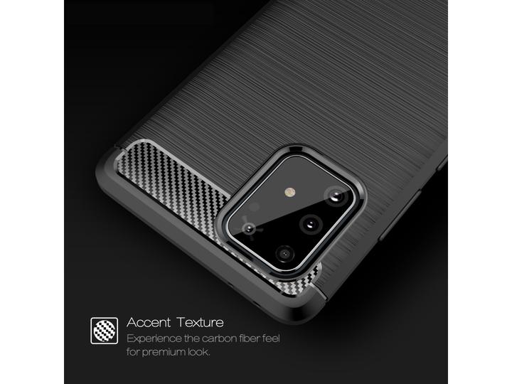 Produktbild Screenguard Samsung Galaxy S10 Lite Hülle Carbon Brushed Soft TPU (Samsung Galaxy S10 Lite)
